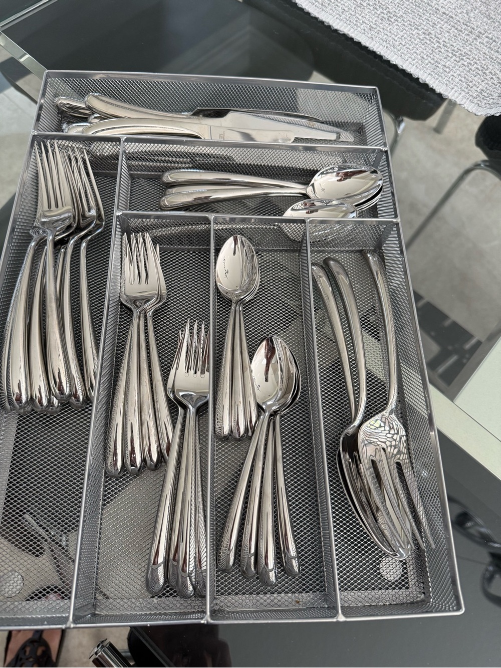 Ralph Lauren Polished Silver Stainless Steel Flatware Set